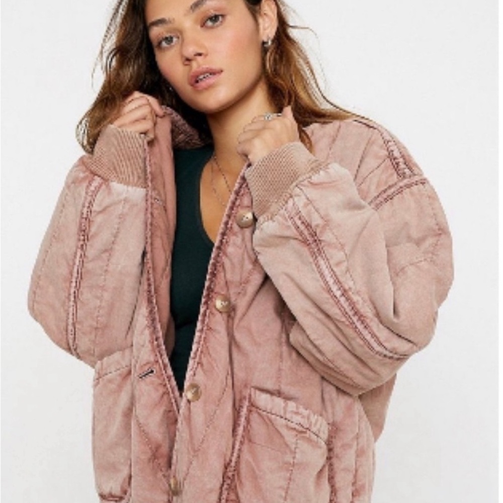 FREE PEOPLE Mixed Signals Rose Jacket Size Medium